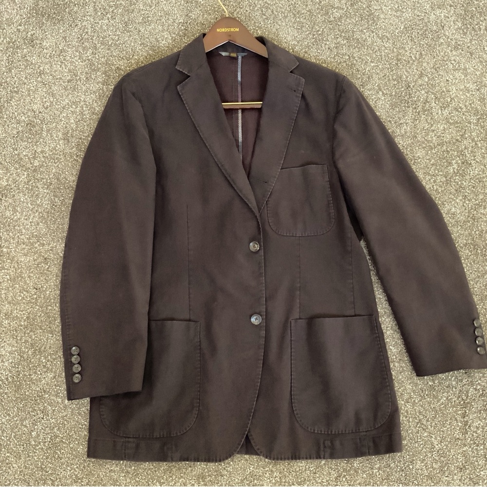 Kroon Men's Dark Brown Cotton Sport Coat